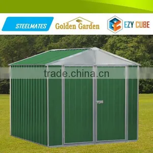 Green Galvanized Steel Sheet Decorative Storage Shed With Good Deisgn thumbnail-5