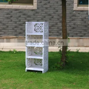 White Bathroom Wooden Wall Corner Shelf thumbnail-3