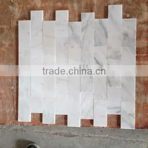 Oriental White Marble Mosaic Tile 12x12 thumbnail-1