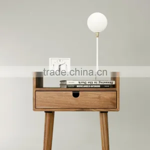 Mid Century Nightstand With Drawer in Walnut thumbnail-1
