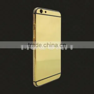 24K Gold With Partly Diamond Luxury Back Housing for Iphone 6s/6s Plus Back Cover,for Iphone 6s Gold Housing Diamond thumbnail-2