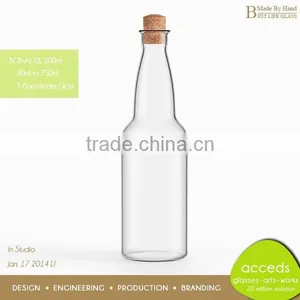 Good Quality Mouthblown 1000ml Glass Milk Bottle thumbnail-5
