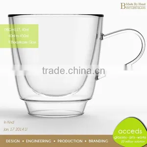 Odd-Shaped Custom Unbreakable Double Wall Big Glass Cup thumbnail-6