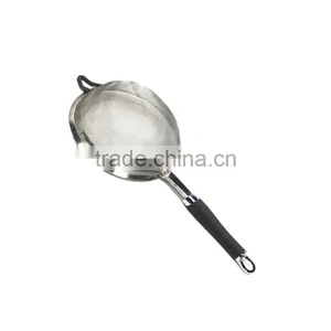 Stock Lot Stainless Strainer With Sillicone Handle, Stainless Steel Kitchenware Stainless Strainer thumbnail-3