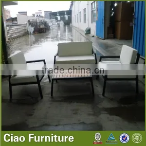 Aluminum Frame High Quality Furniture Garden Sofa Set With Coffee Table thumbnail-1