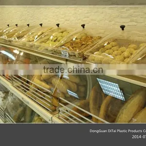 Transparent Acrylic Bread Box for Large Supermarket thumbnail-1