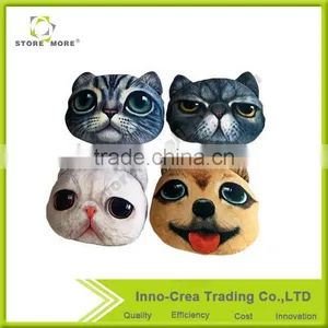 3D Animal Head Shape Throw Pillow Back Cushion for Car Sofa Chair thumbnail-1