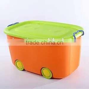 New PP Plastic Storage Box With Lid With Wheels thumbnail-2