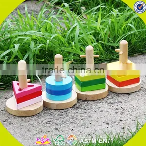 Wholesale Colorful Wooden Sort and Stack Toy Intelligence Wooden Sort and Stack Toy W11C001 thumbnail-4