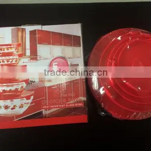 2014 Hot 5pcs Set Cooking Bowl/heat Resistant Glass Bowl thumbnail-3