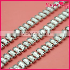 Hotsale Shiny Wholesale Rhinestone Chain Trim in Bulk WRC-358 thumbnail-3