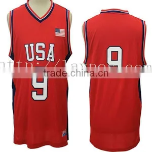 Red Color Man Basketball Shirt thumbnail-1
