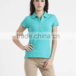 New Design Plain Blank Ladies Polo .custom Women Polo thumbnail-1