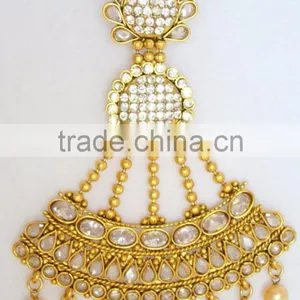 JHOOMAR JHUMAR Side Passa TIKA PEARL POLKI Hair Accessory thumbnail-1