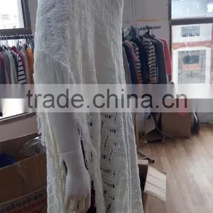 Wholesale Custom Fashion Apparel Woman Beautiful Wrap Front Cardigan Tassel Fringe Trim Designer Cardigan Sweater New Arrival thumbnail-3