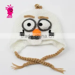 2015 Hot Sale Hand Hook A Funny Face Baby Wool Hats, Color Matching Hats thumbnail-2