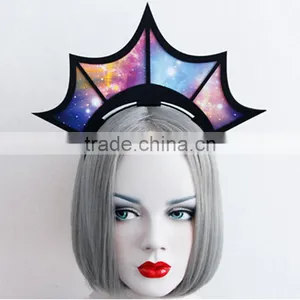 Exaggerated Harajuku Star Crown Hair Hoops,queen Birthday Hairbow,bride Photograph Jewelry Hair Band thumbnail-2