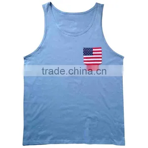 Custom Cheap Cotton Men's Tank Top With Pocket,stripe Tank Top thumbnail-3