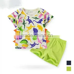 2016 Hot! New Arrival High Quality Boys Clothing Sets With Dinosaur Printed thumbnail-1