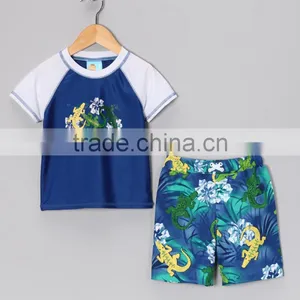 Hot Sale Boys Sportswear With Navy Gator Boy Rashguard Set Child Clothing B-NP-TR905-311 thumbnail-1