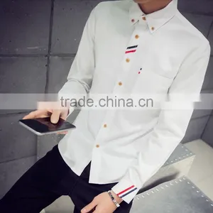 Decorated Pocket High Quality Oxford Shirts Autumn Shirts for Man Casual Shirts thumbnail-1