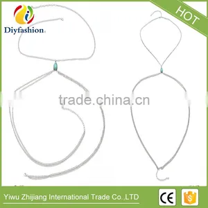 Hot Sell Bohemian Retro Alloy Turquoise Body Chain thumbnail-3