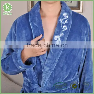 Anti-Pilling Flannel Long Sleeve 100% Polyester Robe thumbnail-2