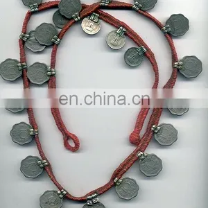 Gypsy Fusion Coin Necklace Belly Dance Pendant Handmade Banjara Jewelry thumbnail-1