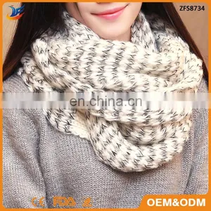 Wholesale Hot Selling Fashion Warm Infinity Loop Knitted Scarf thumbnail-1