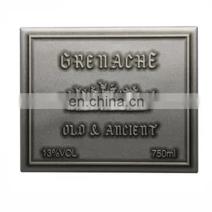 Tin Adhesive Wine Label Red Wine Bottle Metal Sticker Label thumbnail-4