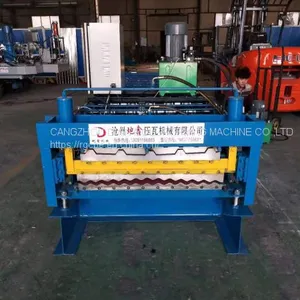 Double Layer Metal Roofing Sheet Trapezoid Profile Roll Forming Making Machine thumbnail-3