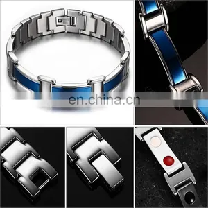 Custom Logo Bio Bracelet Energy Care Health Major Stainless Magnetic Bracelet thumbnail-5