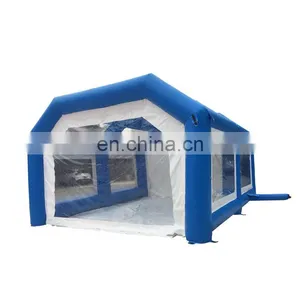 Cheap 0.55mm PVC Inflatable Car Wash Parking Carport Covers Mobile Spray Paint Booth Tents Inflatable Car Garage Tent thumbnail-2