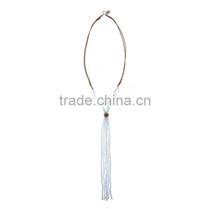 Handmade Wooden Beads Tassel Necklace Custom Wood Bead Necklaces thumbnail-4