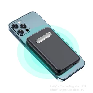 Innisfox Portable Credit Card Qi Pd 18w 15w Powerbank 5000mAh Magnetic Wireless Power Bank 18w for IPhone 12 thumbnail-4