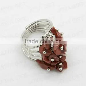 Red Stone Chip Stone Wrap Rings thumbnail-1