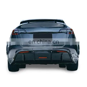 For Model Y Spoiler Carbon Fiber Rear Trunk Spoiler for Tesla Model Y no Need Drill Hole thumbnail-2
