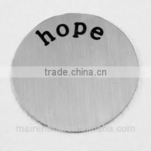 B17 Memory Locket Floating Charms Stainless Steel Initial Disc Floating Locket Plates thumbnail-1