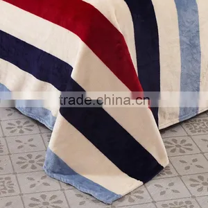 Chinese Best Selling 4pcs Twill Fabric Red and Black Stripe Print Full Duvet Cover Set Stripe Print Bedding Set thumbnail-3