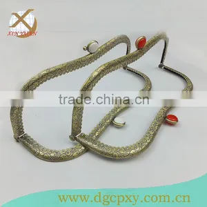 Bag Acsessories Bag Handle Metal Purse Frame With Gems thumbnail-3