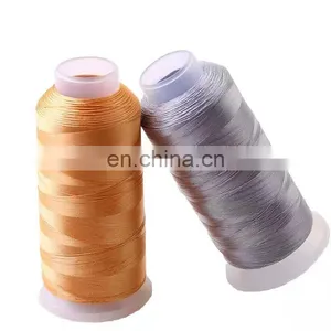 Zari Hilo de Poliester Para Bordar Bordado High Quality Gold Rayon Rainbow Computer Venus Fufu's Polyester Embroidery Thread thumbnail-3