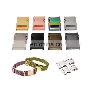 Custom Name Safety Belt Buckles Logo Side Quick Release Buckles Rose Gold Metal Eco-friendly Lead Free and Nickle Free thumbnail-1
