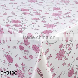 #DY016B Clear Rosettes PVC Wedding Tablecloth thumbnail-2