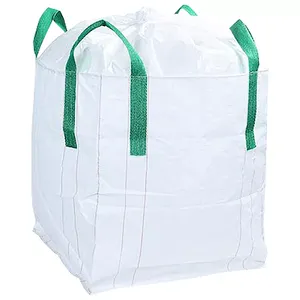 Top Spout 1 Ton UV 2000kg for Cement FIBC Flat Bottom Jumbo Bag 1.5 Ton Bulk Bags High Tensile Bulk Bag Woven Super Sacks Add UV Skirt Bags thumbnail-1