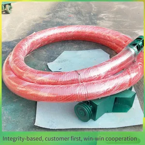 10-meter Three-phase Electric Grain Suction Machine, Hose-conveying Wheat Elevator, Movable Flexible Auger Grain Suction and Material Suction Machine thumbnail-2