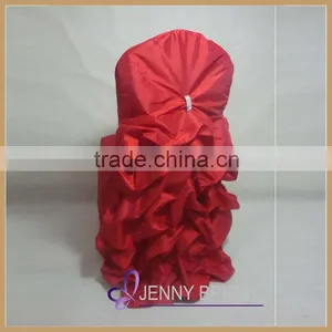 C001A1 Bulk Cheap for Wedding Pink Satin Ruched Used Chair Covers for Sale thumbnail-2