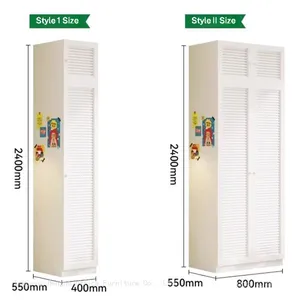 Waterproof Slatted Metal Cabinet – SMC193 | Enclosed Dust-Proof Structure & Overhead Cabinets | Perfect for Mudrooms & Laundry Rooms thumbnail-3
