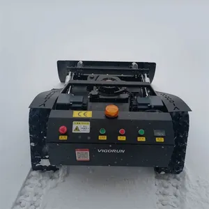 Gasoline Self Charging Backup Battery Self-Powered Dynamo Remote Control Brush Cutter on Tracks thumbnail-3