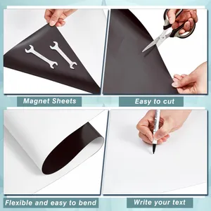 Blank White Surface Magnet Sheets 24 Inch x 5 Feet 30 Mil Magnetic Roll Printable Flexible Vinyl Blank Magnetic Sign Sheet thumbnail-3