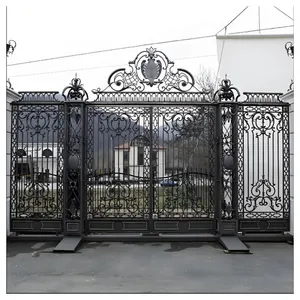 China Sliding Gate Wrought Iron Gates Aluminum Gate Design For Home thumbnail-2